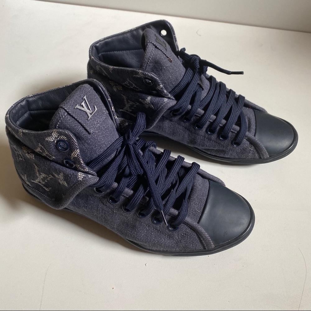 Louis Vuitton monogram denim sneakers